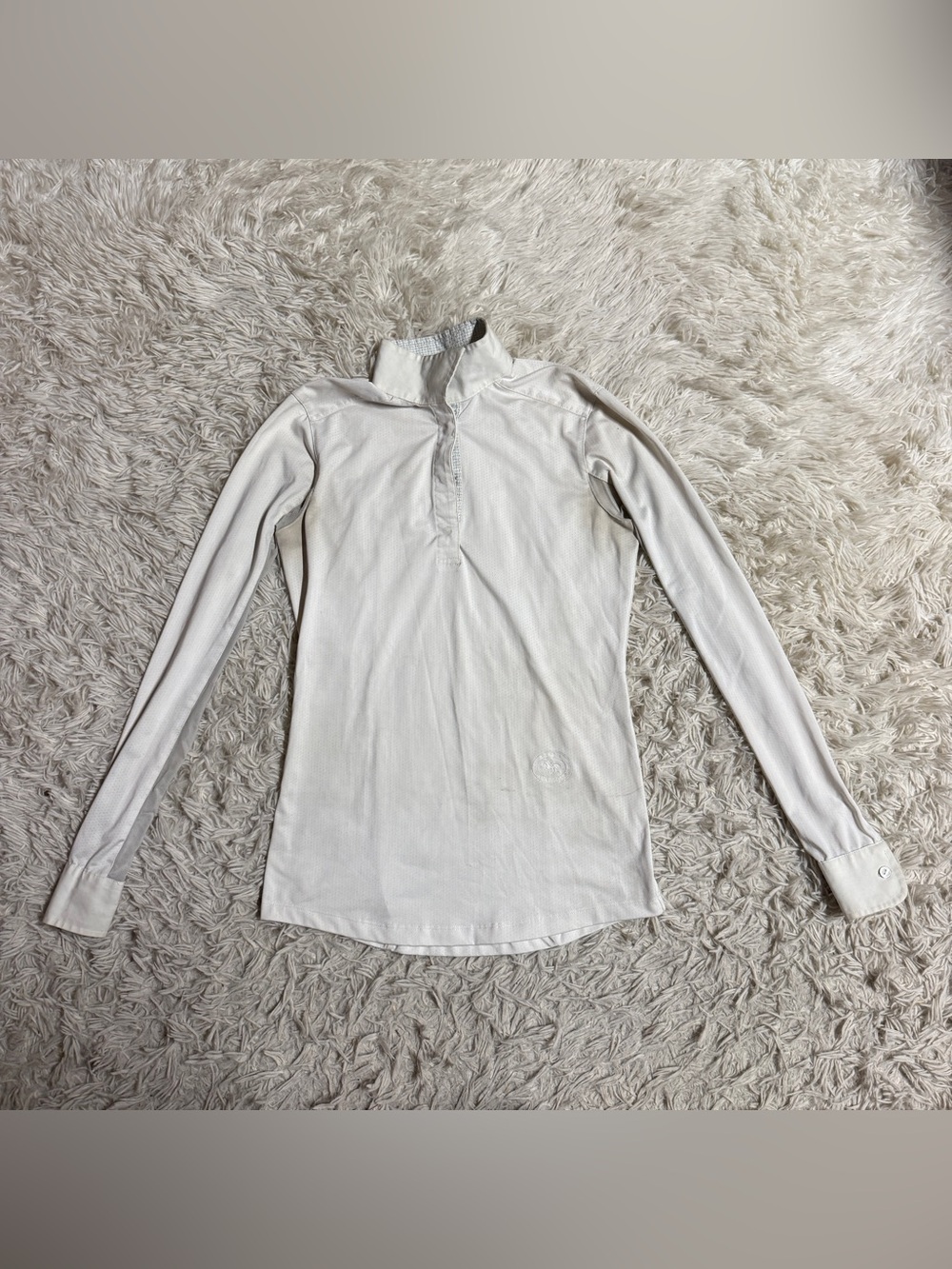 Women’s XS White Essex Classics Long Sleeve Horseback Riding Show Shir